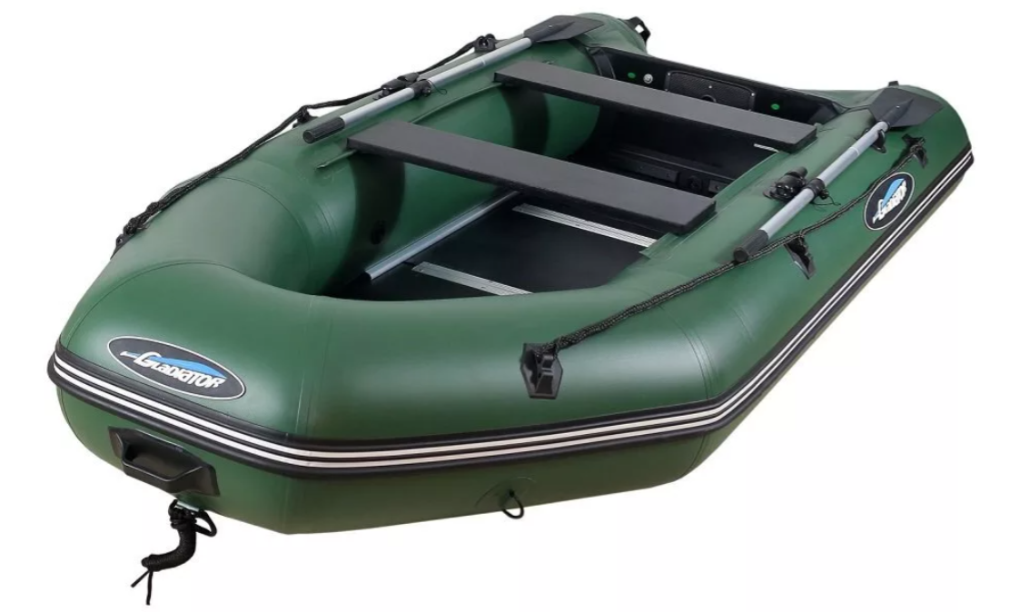 МОТОРНО-ГРЕБНАЯ ЛОДКА ПВХ GLADIATOR А 340 ТК С ФАНЕРНЫМ ПОЛОМ в Златоусте