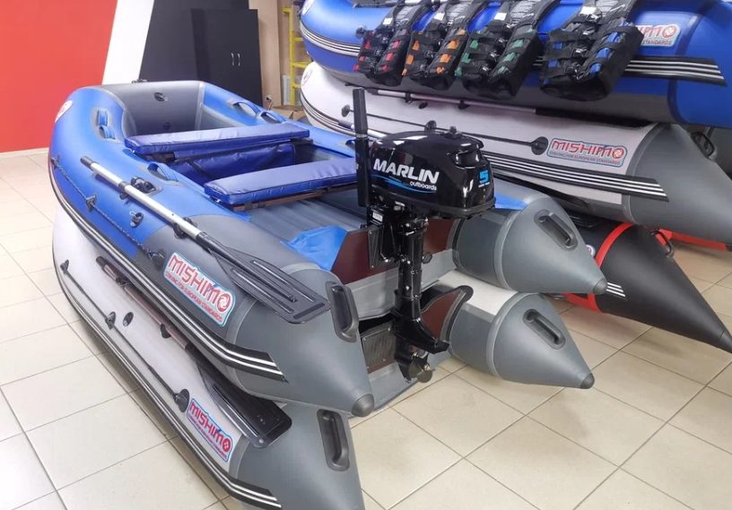 КОМПЛЕКТ ЛОДКА MISHIMO LITE 315 + МОТОР 5л.с в Златоусте