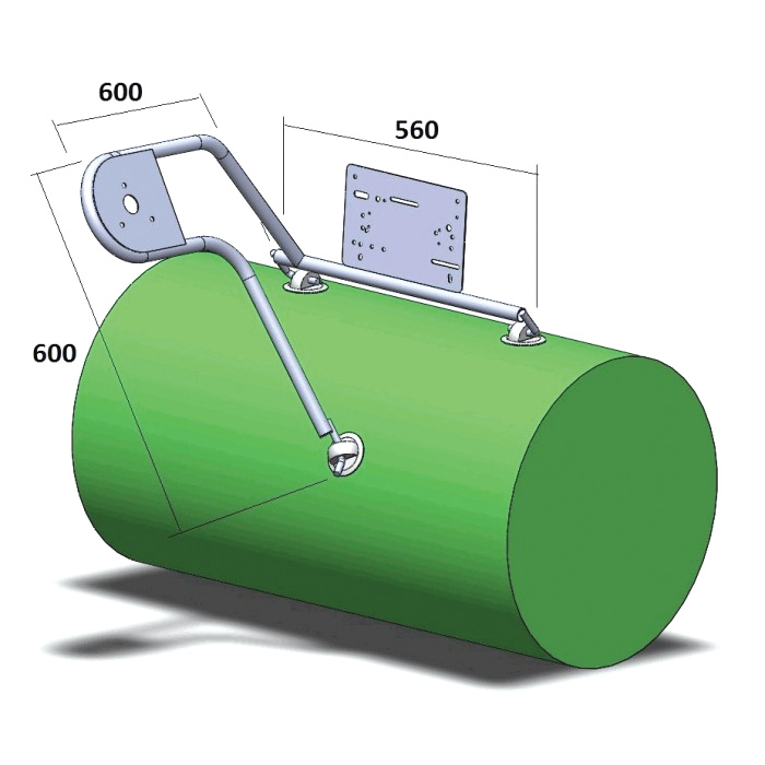 Стойка рулевая с креплением на баллон надувной лодки 25мм в Златоусте