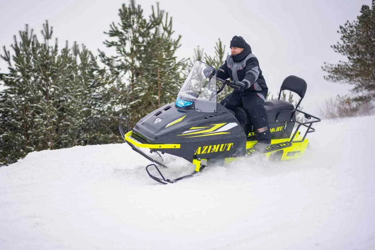 Миниснегоход Бурлак Азимут 20 л.с. , эл.запуск, реверс, тормоз гидравл, капот черный в Златоусте