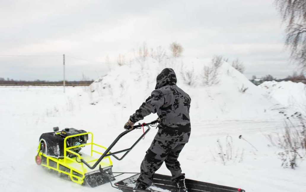 Мотобуксировщик Бурлак ХОЗЯИН-1 (капот ткань) в Златоусте