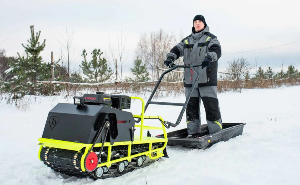 Мотобуксировщик Бурлак ХОЗЯИН-1 (капот ткань) в Златоусте