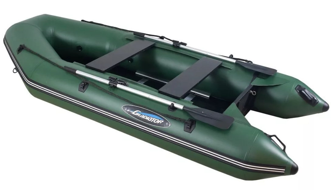 МОТОРНО-ГРЕБНАЯ ЛОДКА ПВХ GLADIATOR А 340 ТК С ФАНЕРНЫМ ПОЛОМ в Златоусте