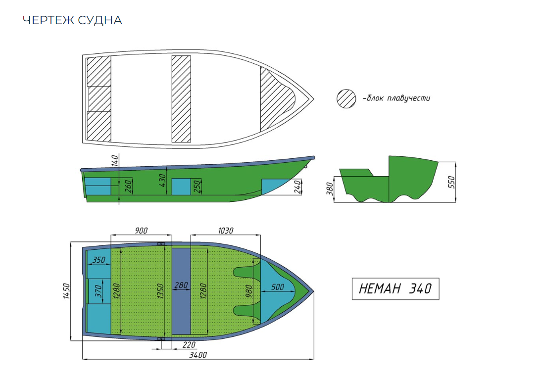 Стеклопластиковая лодка Neman-340 (тримаран) в Златоусте