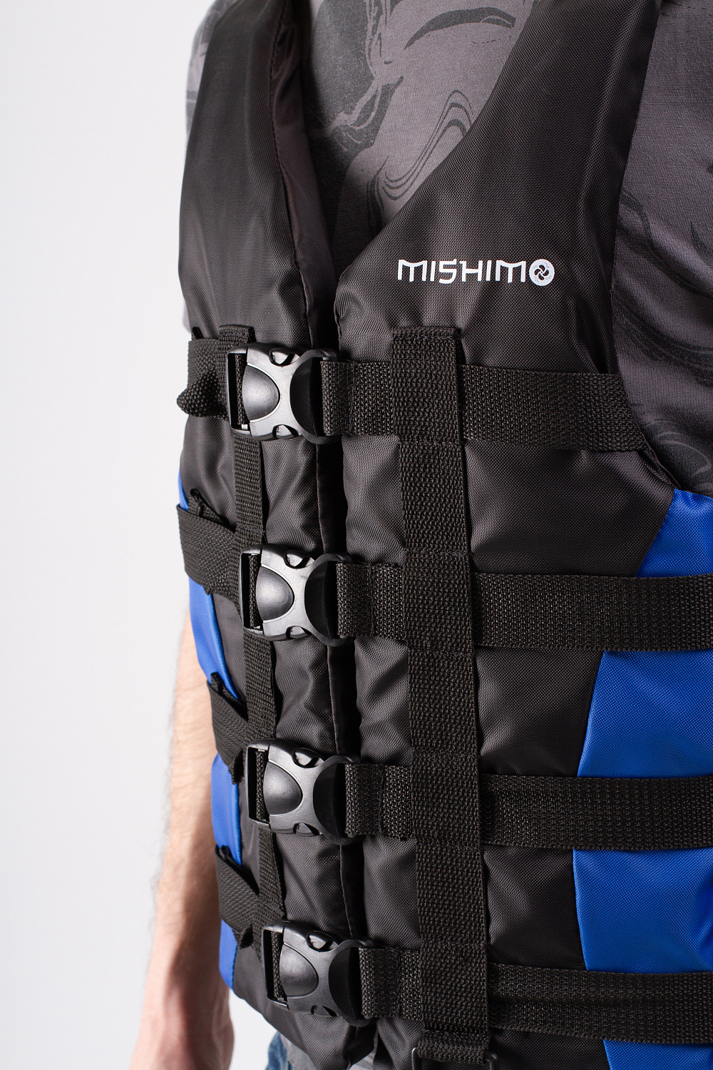 Жилет спасательный MISHIMO PRO Премиум качества Черно-синий в Златоусте