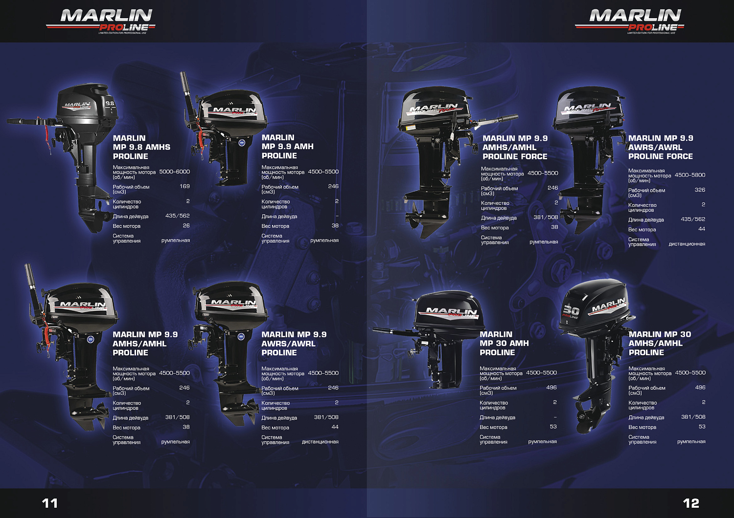 Лодочный мотор MARLIN MP PROLINE 9.9(15) AMH в Златоусте