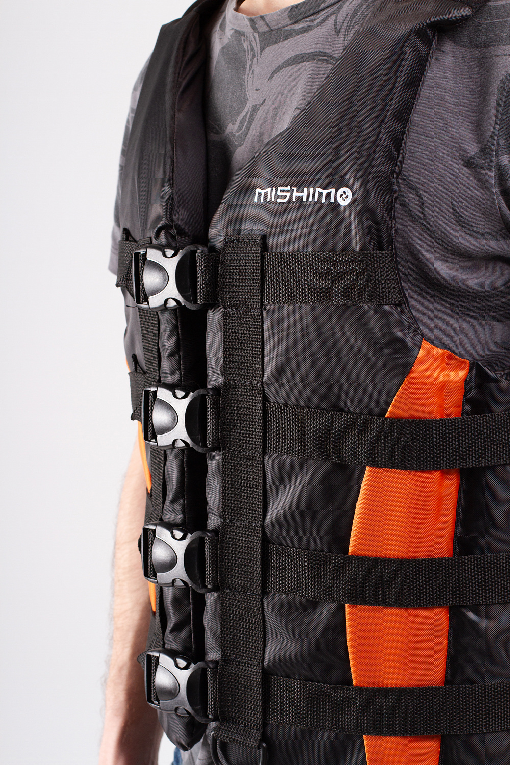 Жилет спасательный MISHIMO PRO Премиум качества Черно-оранжевый в Златоусте